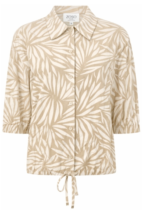 Zoso zand dames blouse | Vooraanzicht