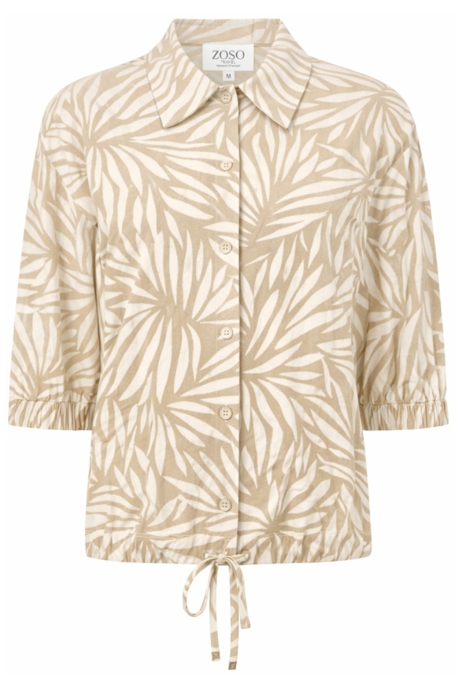 Zoso zand dames blouse | Vooraanzicht