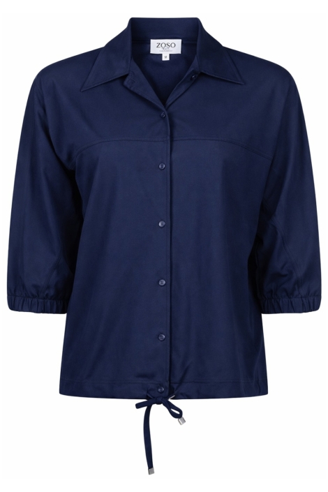 Zoso blauwe dames blouse | Vooraanzicht