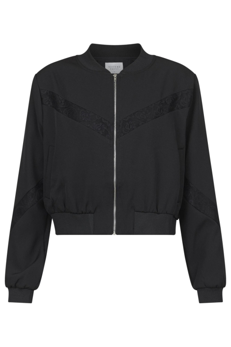 SisterS point zwarte dames jas | Vooraanzicht