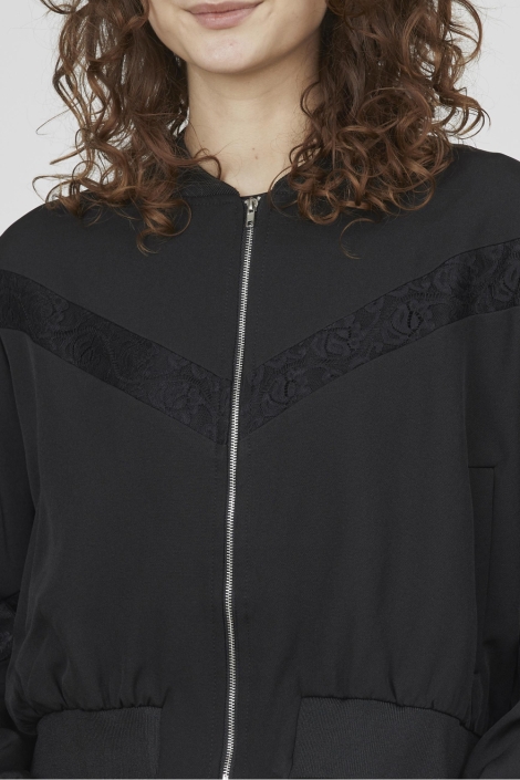 SisterS point zwarte dames jas | Close up