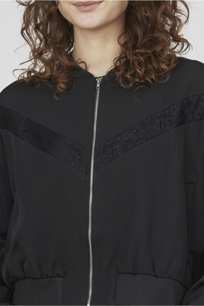 SisterS point zwarte dames jas | Close up