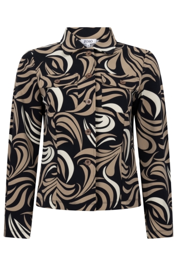 Zoso Blouse LAUREN 255 BLACK/CAMEL