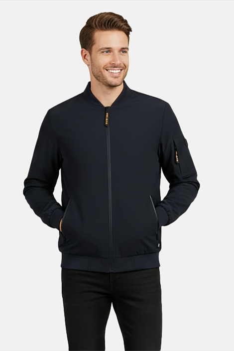 Cars blauwe heren jas | Model vooraanzicht