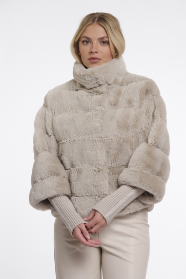 Rino & Pelle jacket with rib cuffs Beige
