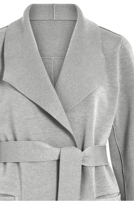 Vila grijze dames jas | Close up