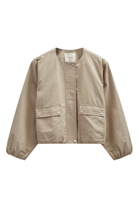 Freequent beige dames jas | Vooraanzicht