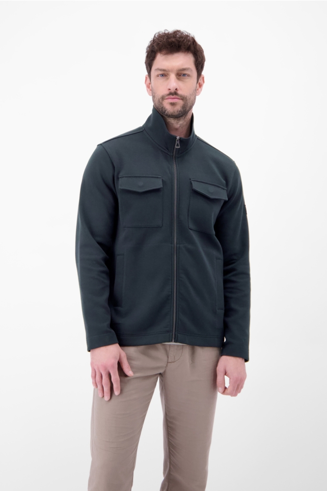 Lerros blauwe heren vest | Model vooraanzicht