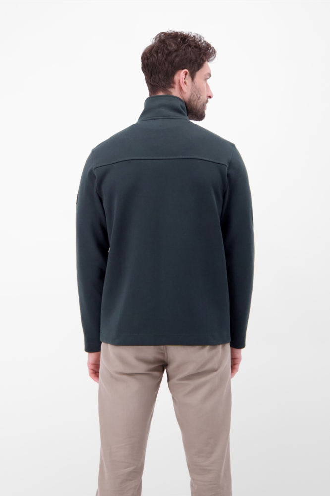 Lerros blauwe heren vest | Model achteraanzicht