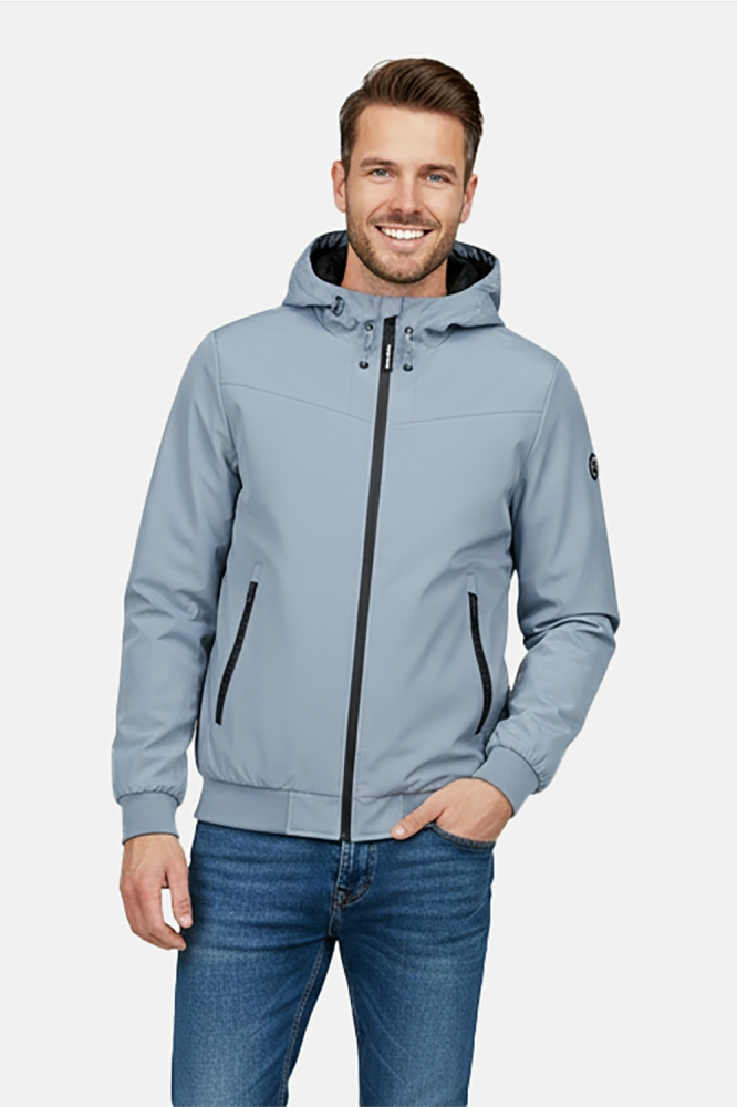 Cars blauwe heren jas | Model vooraanzicht