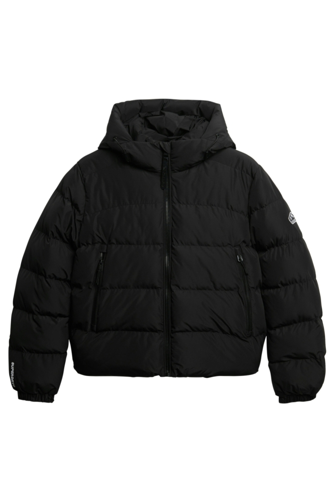 Superdry zwarte dames jas | Vooraanzicht