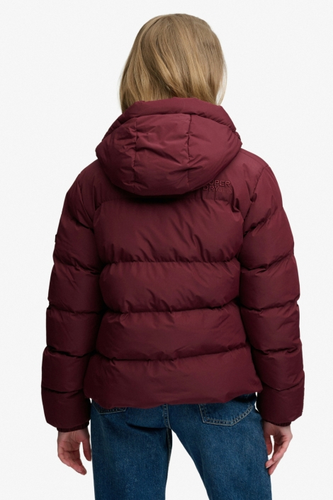 Superdry bordeaux dames jas | Model achteraanzicht