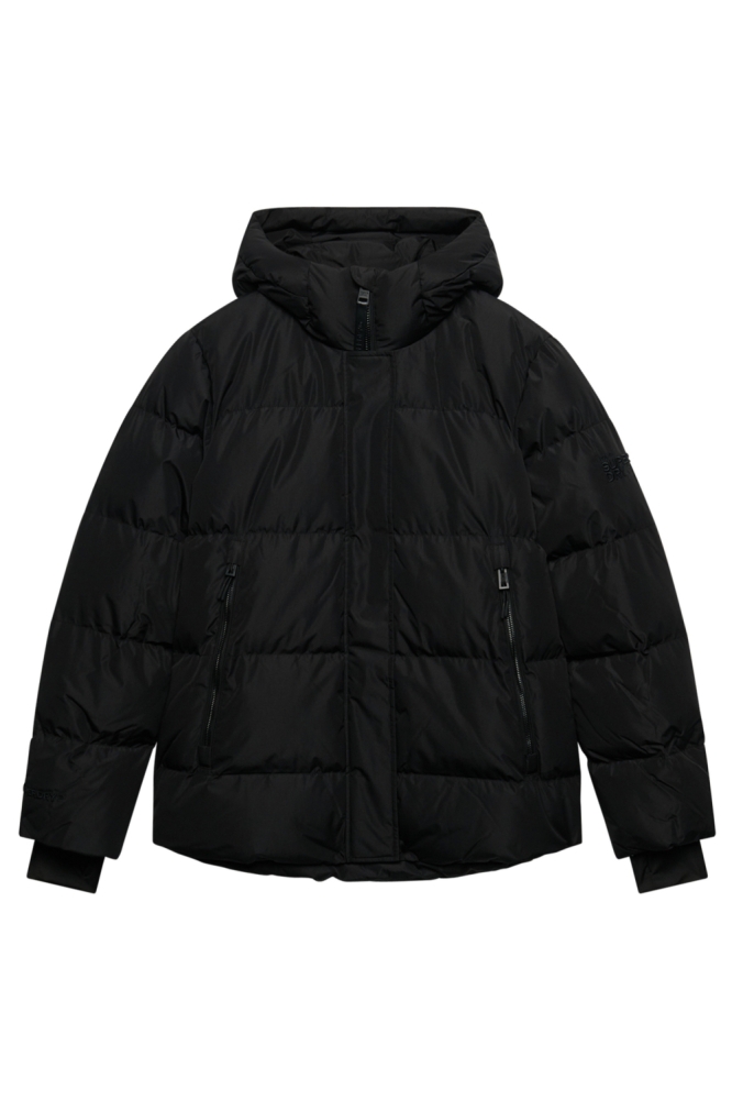 Superdry zwarte dames jas | Vooraanzicht