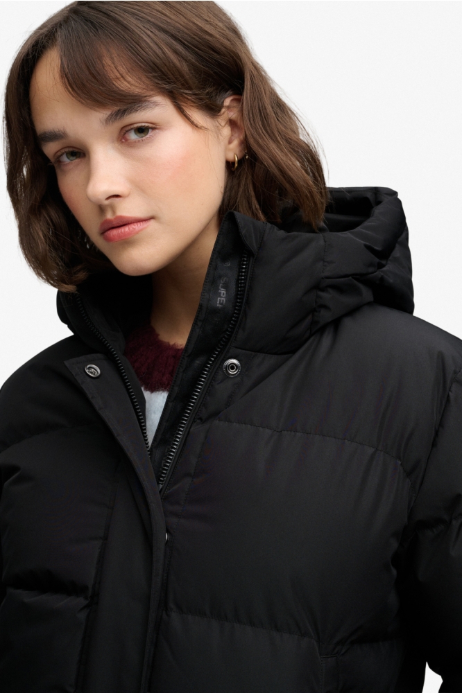 Superdry zwarte dames jas | Close up