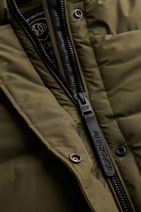 Superdry groene dames jas | Close up