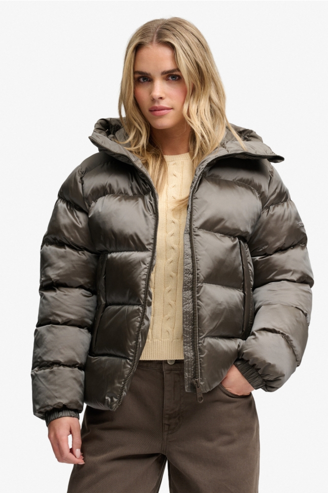 Superdry groene dames jas | Model