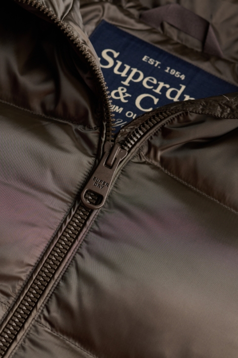 Superdry groene dames jas | Close up
