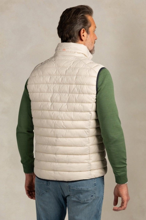 NZA beige heren jas | Model achteraanzicht