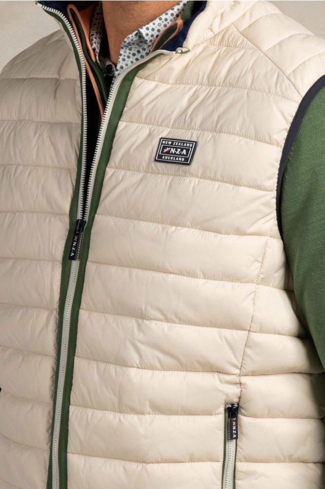 NZA beige heren jas | Close up