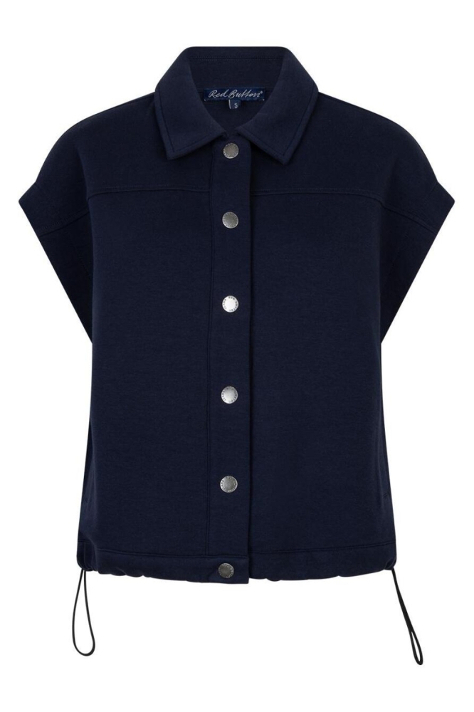 Red Button blauwe dames gilet | Vooraanzicht