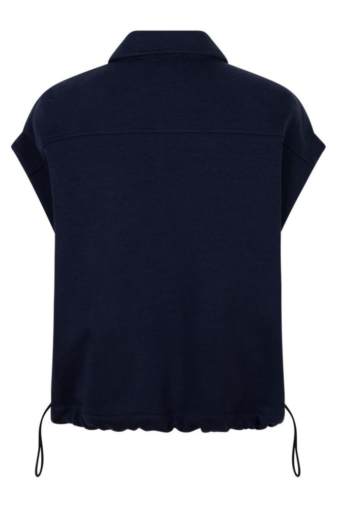 Red Button blauwe dames gilet | Achteraanzicht