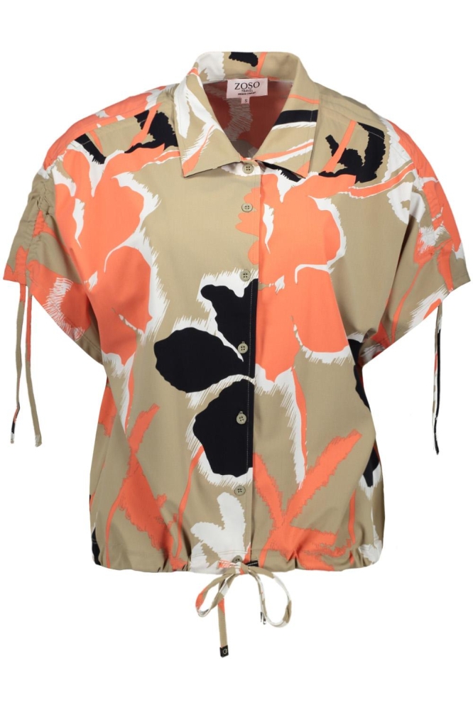 Zoso groene dames blouse | Vooraanzicht