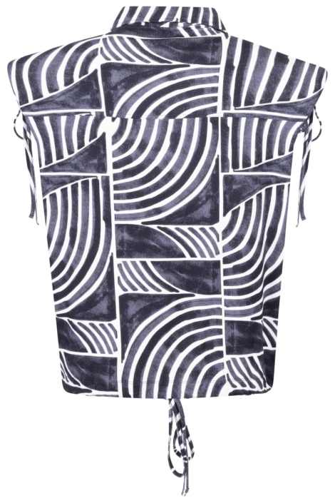 Zoso blauwe dames blouse | Achteraanzicht