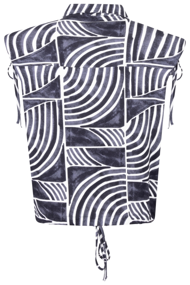 Zoso blauwe dames blouse | Achteraanzicht