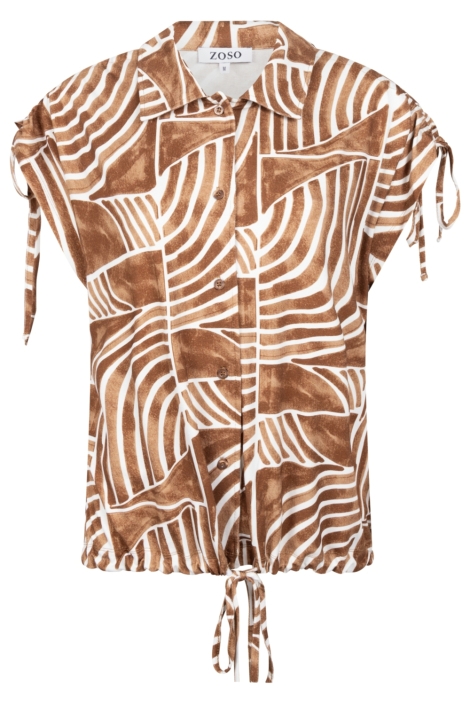 Zoso camel dames blouse | Vooraanzicht