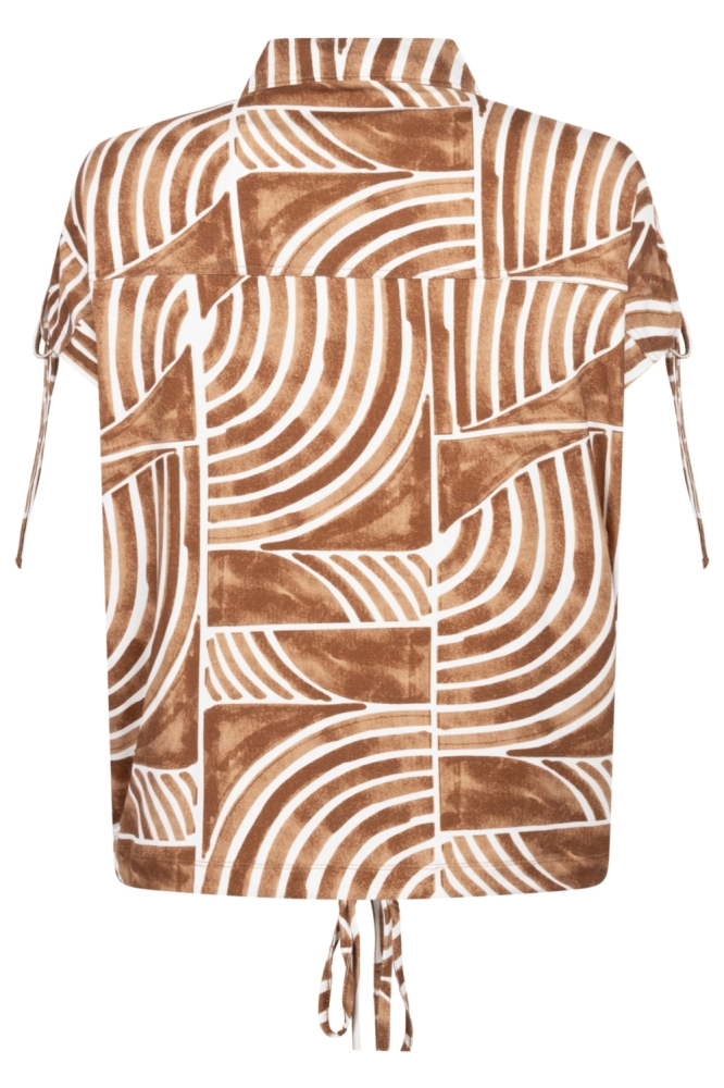 Zoso camel dames blouse | Achteraanzicht