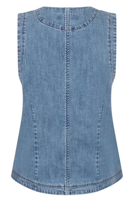 Red Button blauwe dames gilet | Achteraanzicht