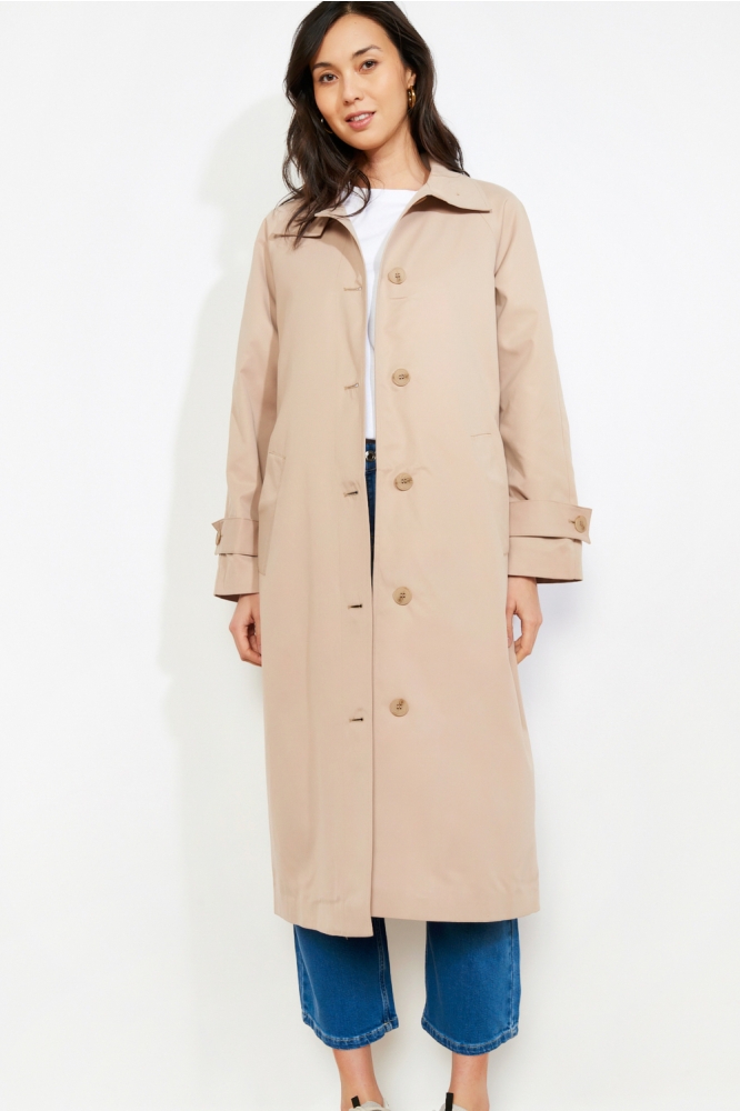 LolaLiza beige dames jas | Model vooraanzicht