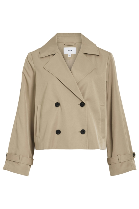 Vila camel dames jas | Vooraanzicht