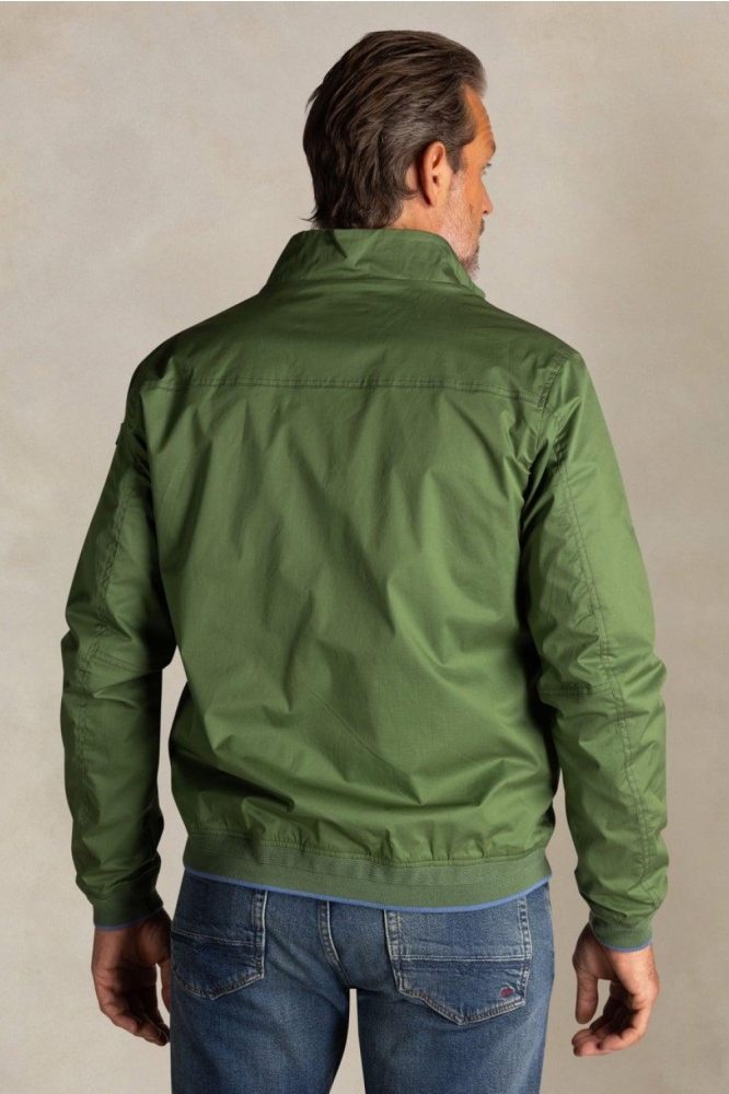 NZA groene heren jas | Model achteraanzicht