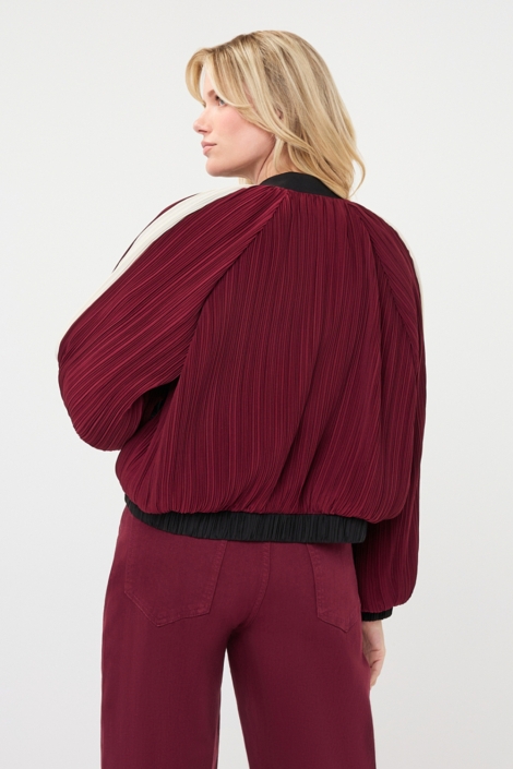 EsQualo bordeaux dames jas | Model achteraanzicht