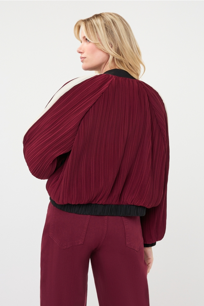 EsQualo bordeaux dames jas | Model achteraanzicht