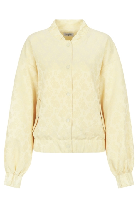 Fluresk gele dames jas | Vooraanzicht