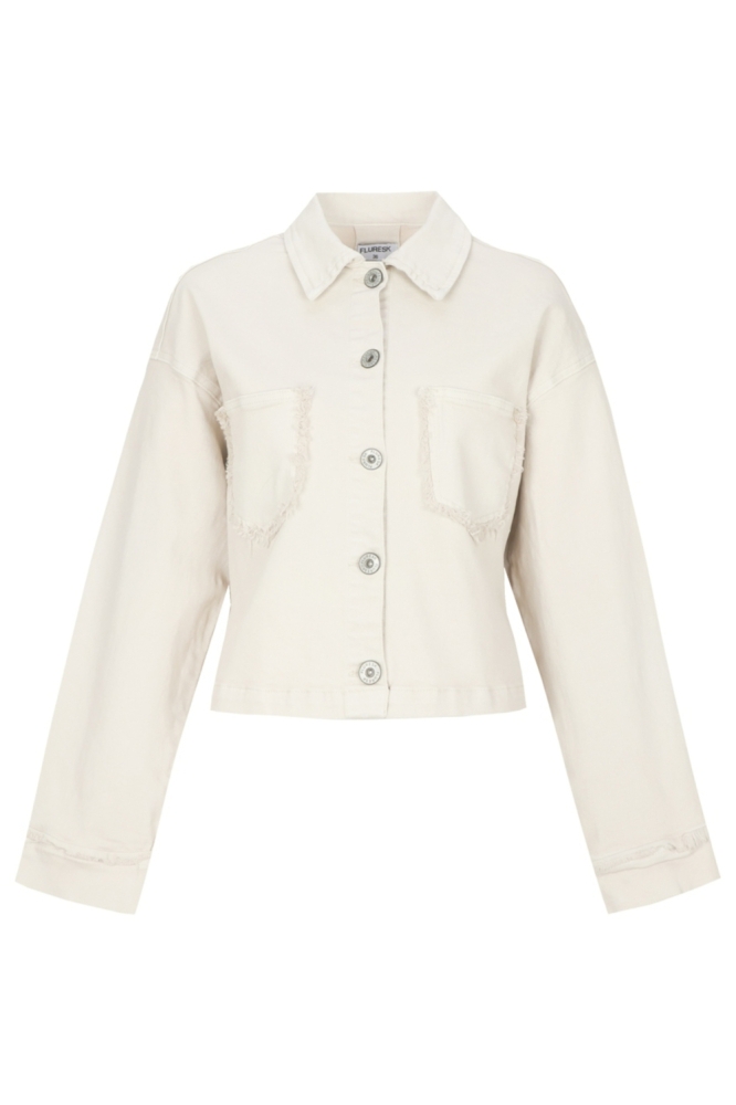 Fluresk beige dames jas | Vooraanzicht