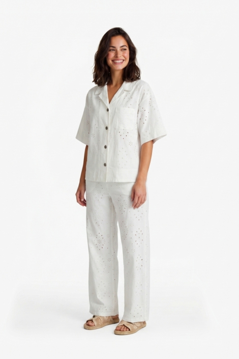 Fluresk witte dames blouse | Model