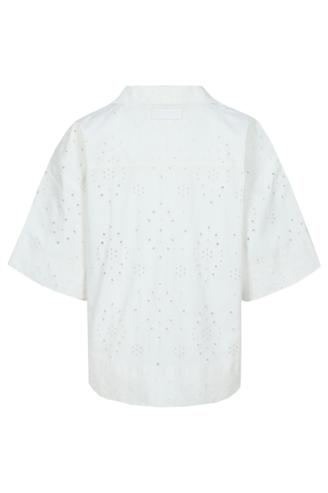 Fluresk witte dames blouse | Achteraanzicht