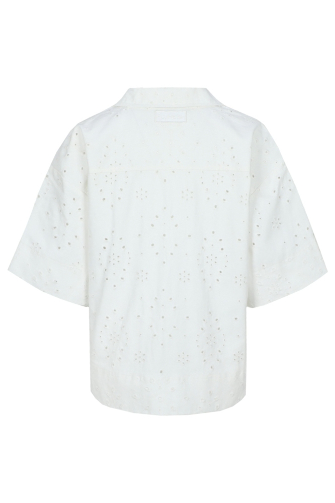 Fluresk witte dames blouse | Achteraanzicht