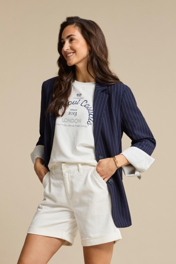 Red Button BLAZER PALAZZO PINSTRIPE SRB4943 Dark Blue