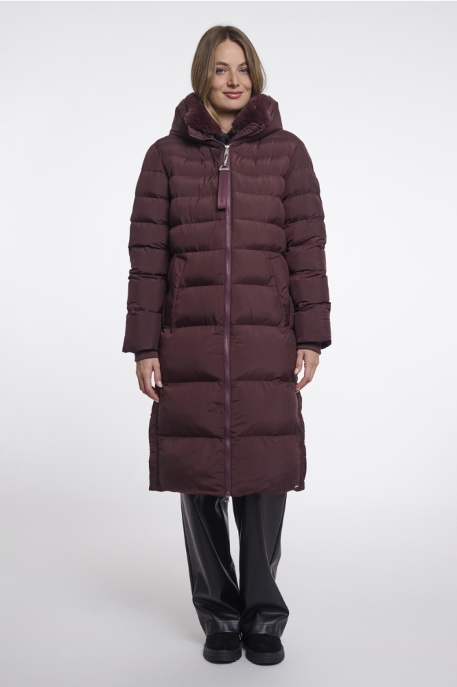 Rino & Pelle bordeaux dames jas | Model vooraanzicht