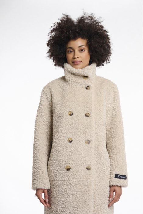 Rino & Pelle beige dames jas | Close up