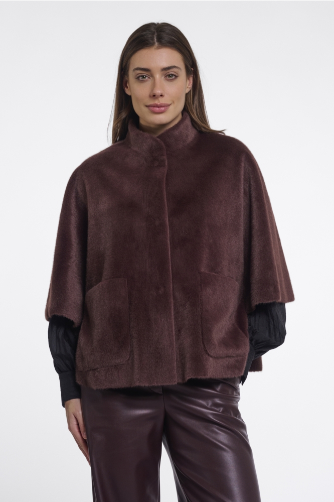 Rino & Pelle bordeaux dames jas | Model vooraanzicht