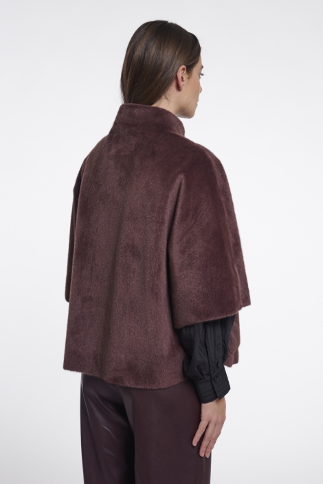 Rino & Pelle bordeaux dames jas | Model achteraanzicht