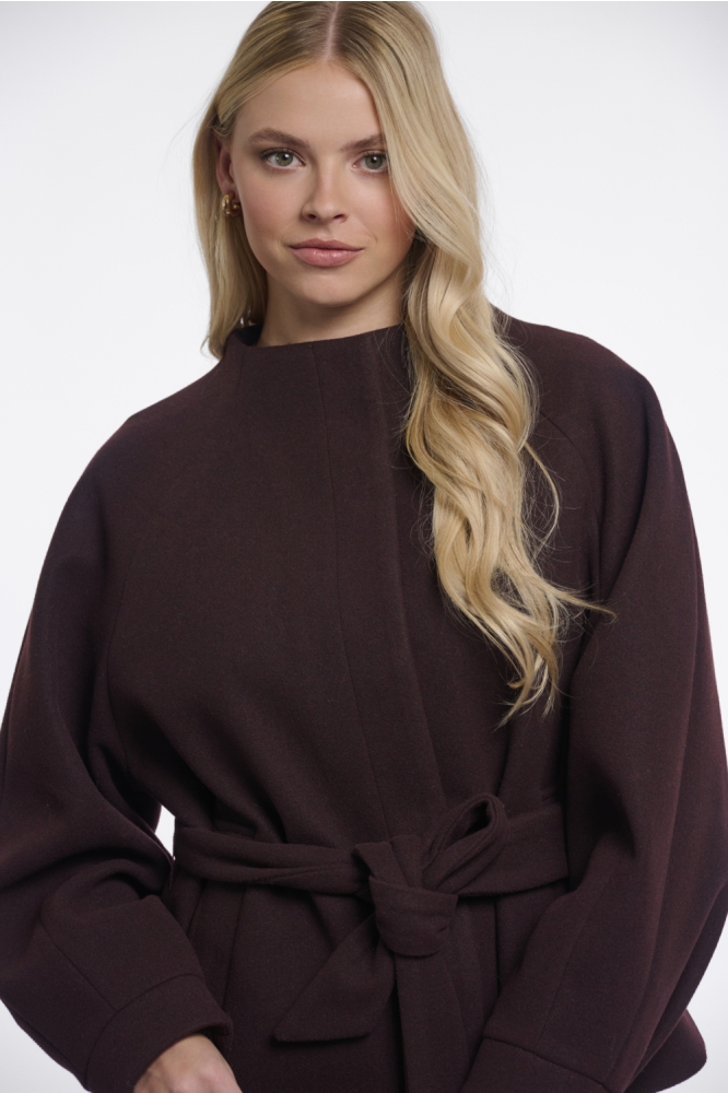 Rino & Pelle bordeaux dames jas | Close up