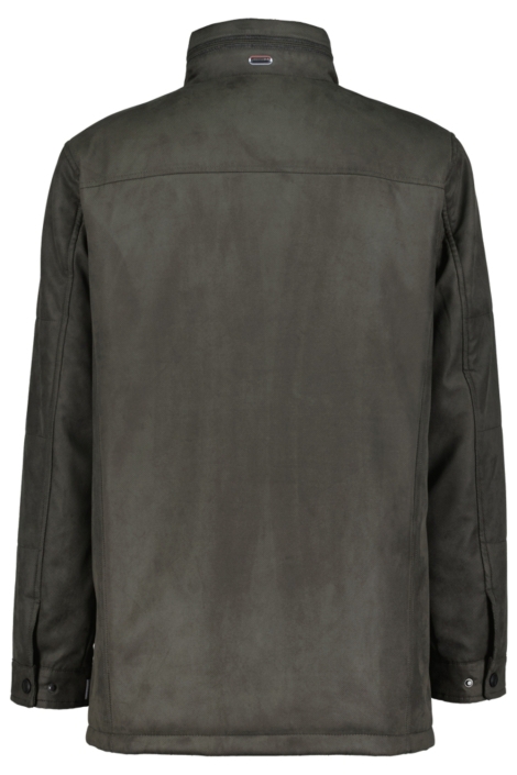 Donders groene heren jas | Achteraanzicht