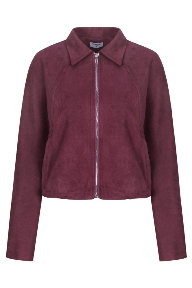 Fluresk bordeaux dames jas | Vooraanzicht