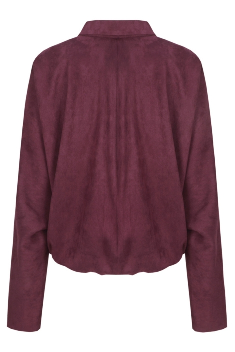 Fluresk bordeaux dames jas | Achteraanzicht